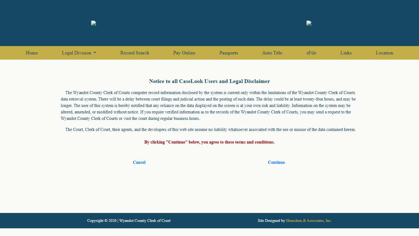 Wyandot County Clerk of Courts - Record Search